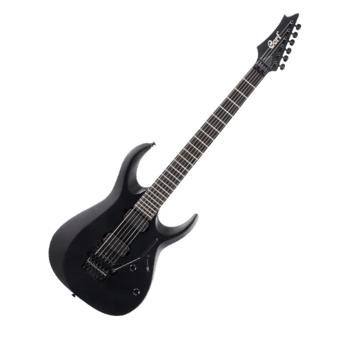 Cort X-500 Menace Electric Guitar with Bag - Black Satin - Image 2