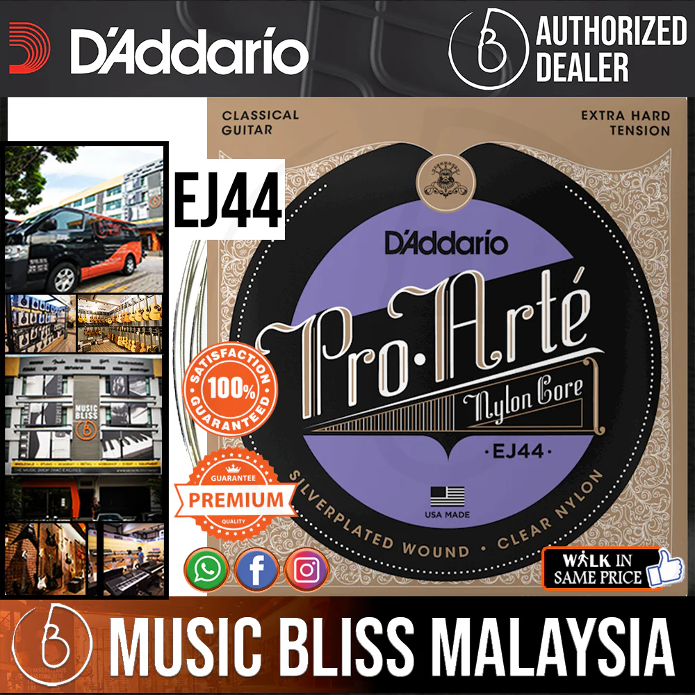 D'Addario EJ44 Pro-Arte Classical Guitar Strings - Extra Hard Tension .029-.045