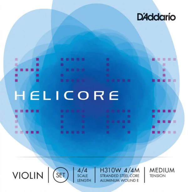 D’Addario Helicore H310W-4/4M Violin String Set Wound E, 4/4 Scale, Medium Tension - Image 2