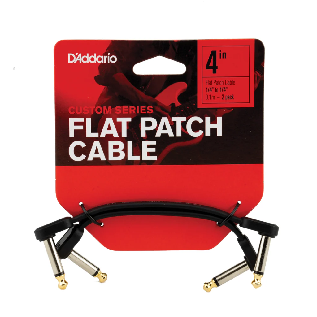 D’Addario PW-FPRR-204 Right Angle to Right Angle Flat Patch Cable, 4-Inch, Twin-Pack - Image 2