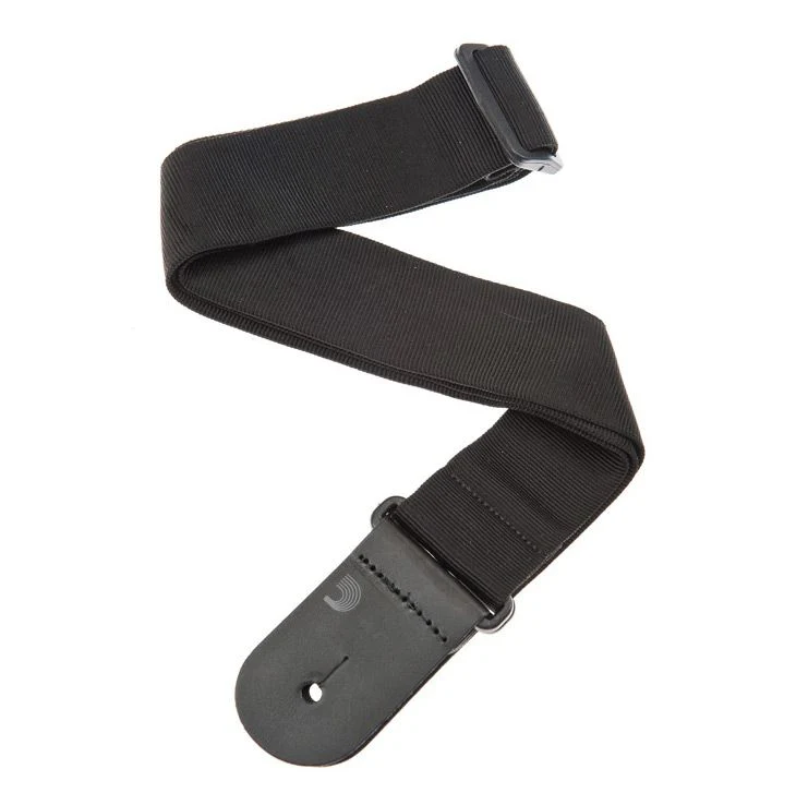 D'Addario 50F05 50mm Woven Guitar Strap - Black - Image 2