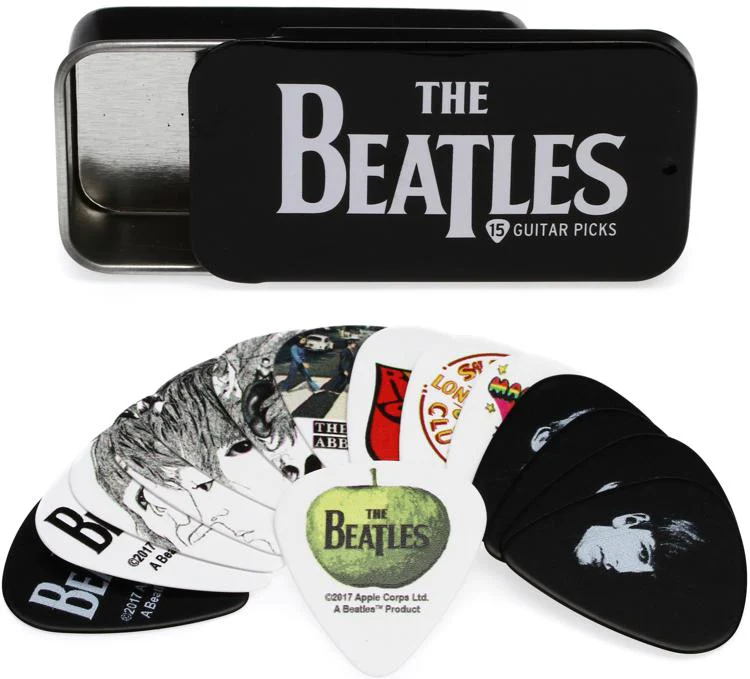 D'Addario Beatles Signature Guitar Pick Tins, Logo, Medium (1CAB4-15BT1) - Image 2