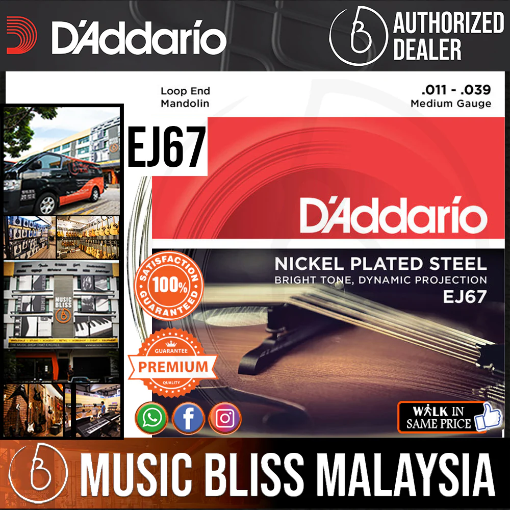 D'Addario EJ67 Nickel Wound Mandolin Strings - .011-.039 Medium