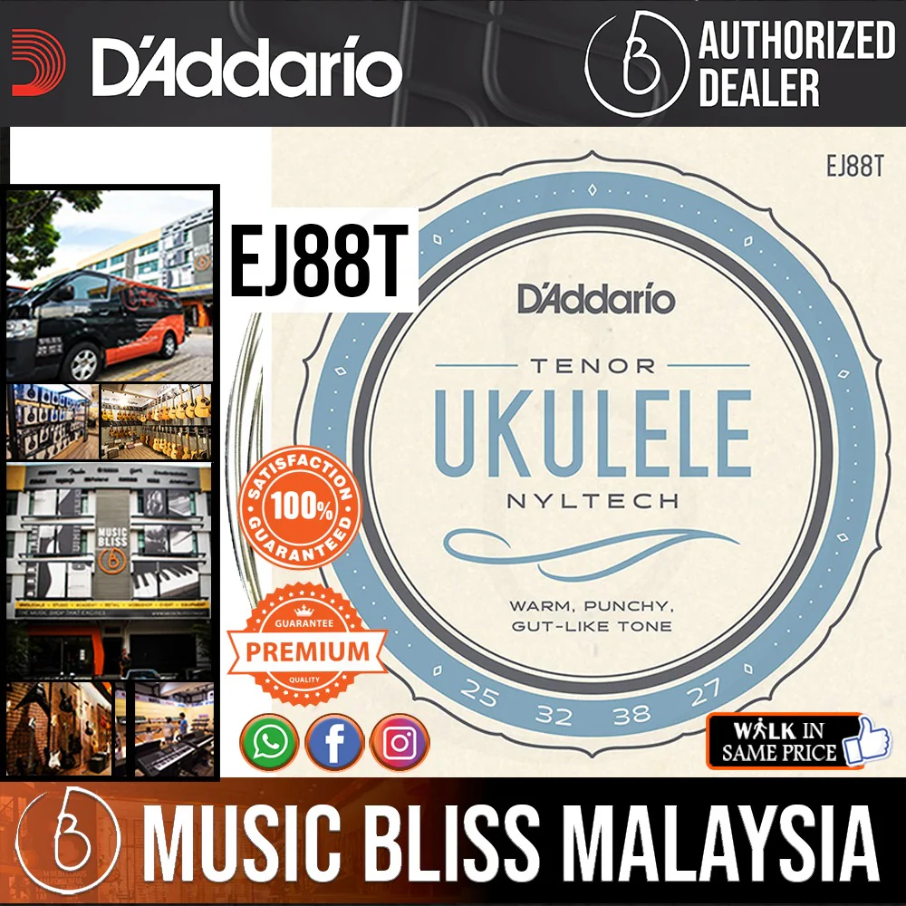 D'Addario EJ88T Nyltech Ukulele Strings, Tenor