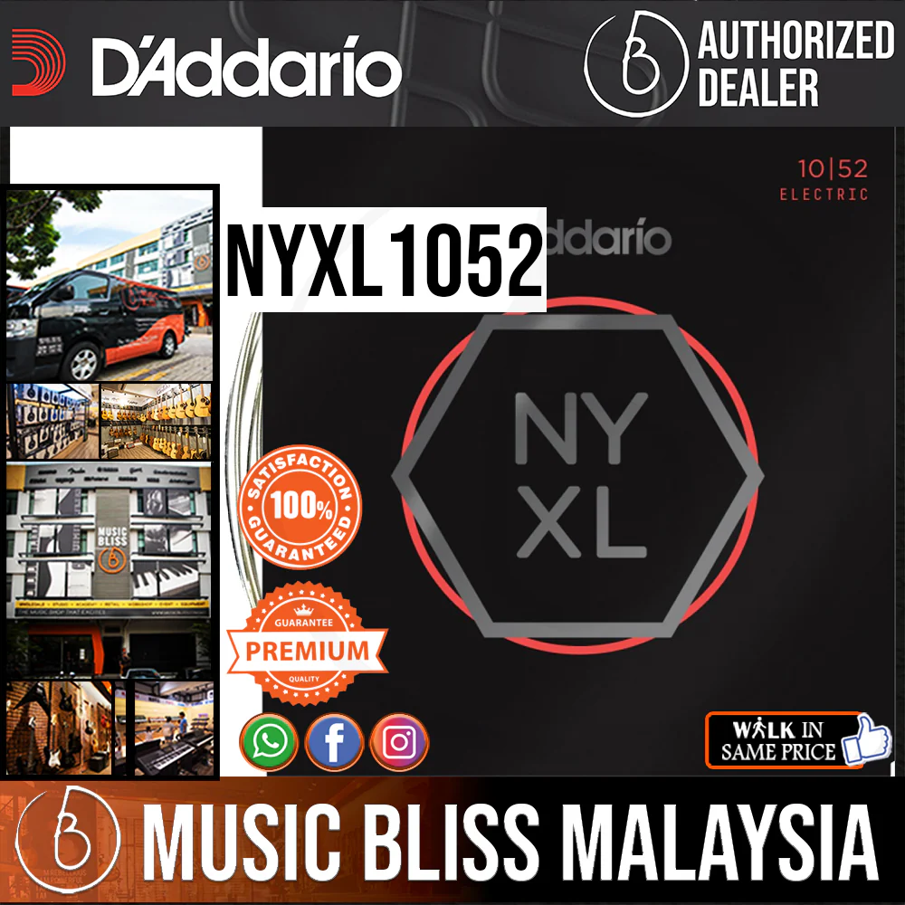 D'Addario NYXL1052 Nickel Wound Electric Strings -.010-.052 Light Top/Heavy Bottom