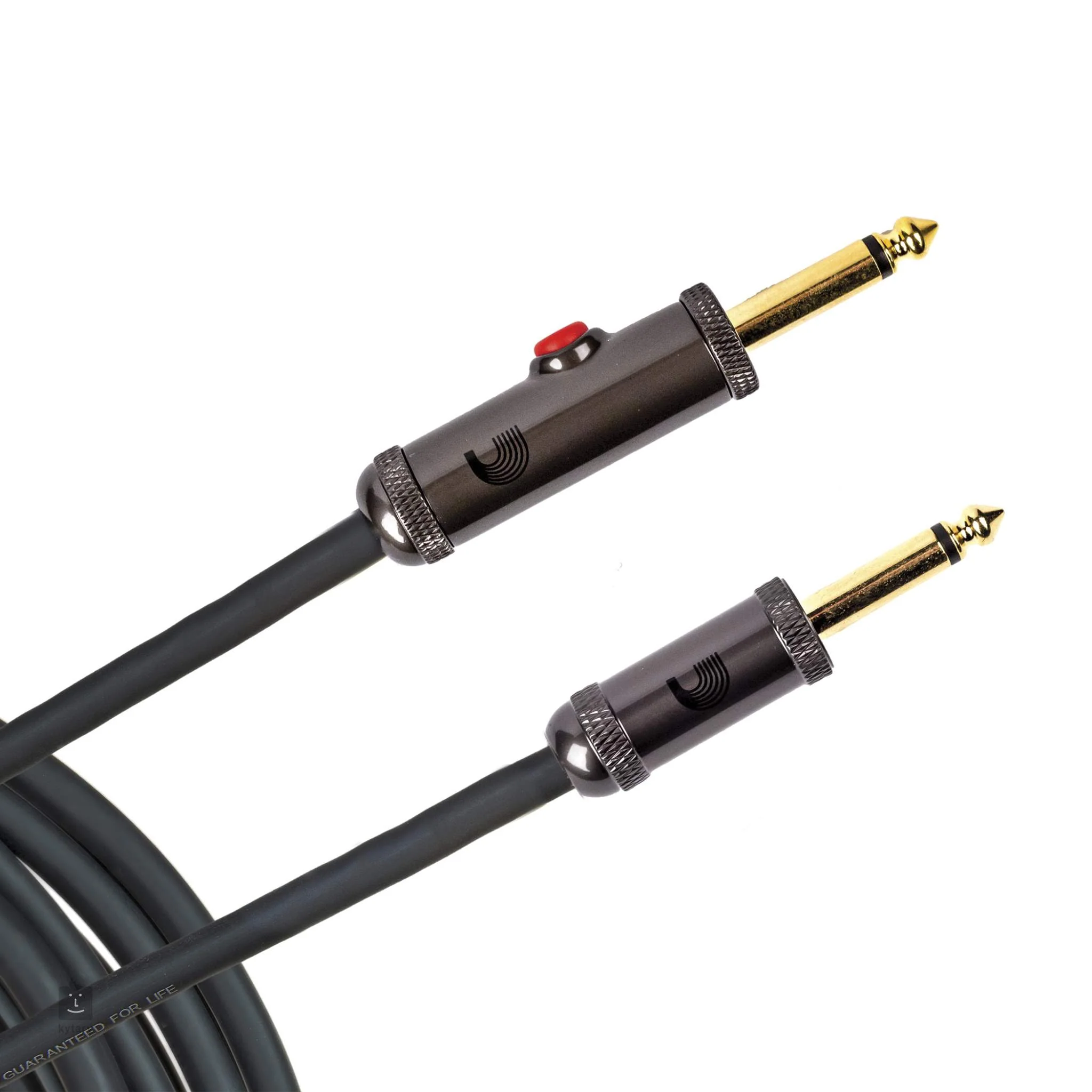 D'Addario PW-AGL-20 Circuit Breaker Straight to Straight Instrument Cable with Latching Switch - 20ft