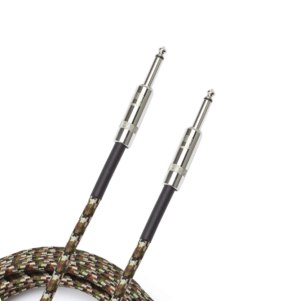 D'Addario PW-BG-20CF Braided Instrument Cable - 20 feet Camouflage - Image 2