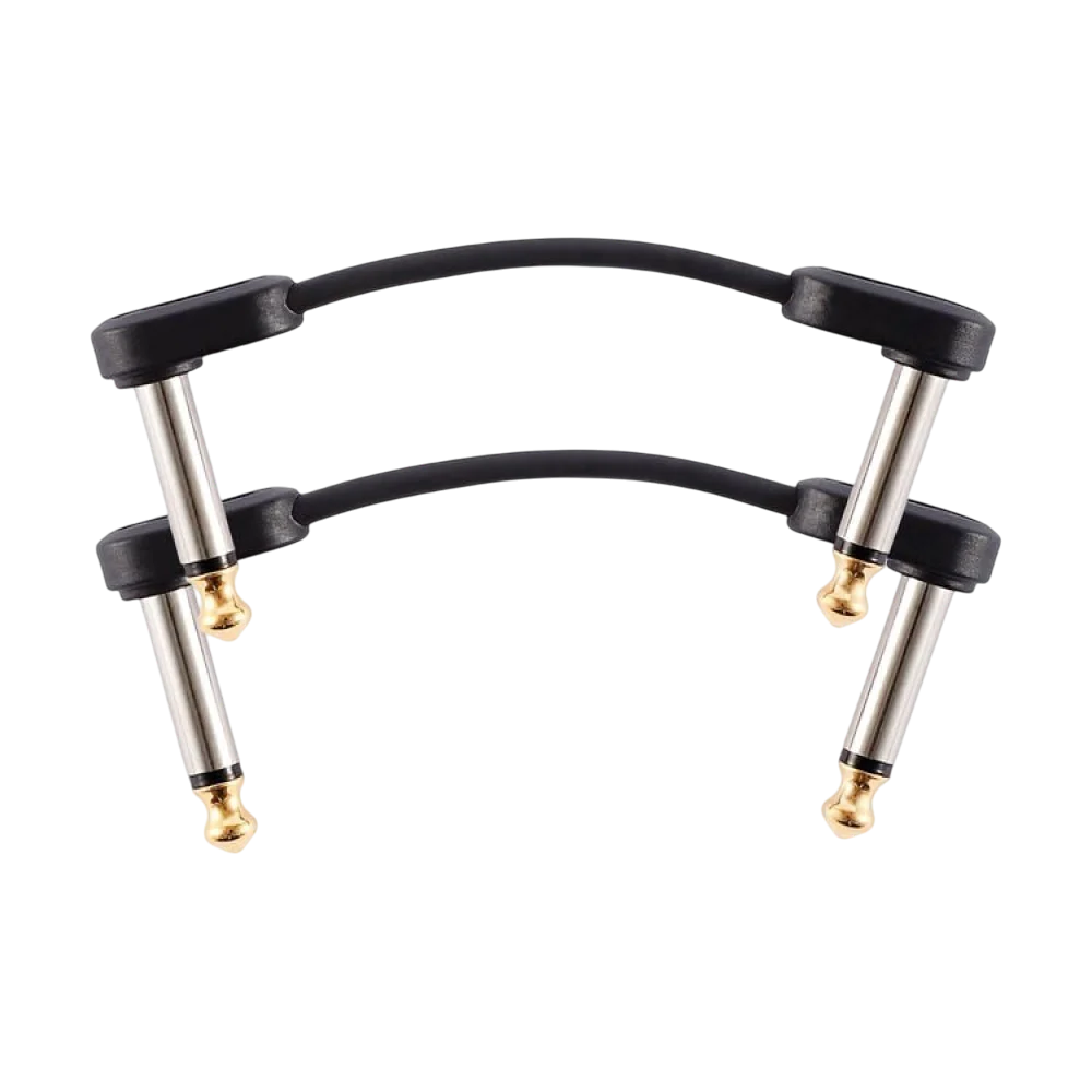 D'Addario PW-FPRR-202 TS Right Angle to Right Angle Flat Patch Cable - 2-inch (1-pair)