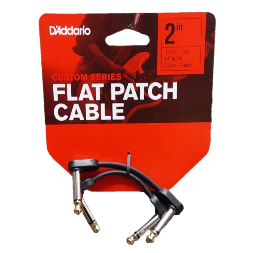 D'Addario PW-FPRR-202 TS Right Angle to Right Angle Flat Patch Cable - 2-inch (1-pair) - Image 2