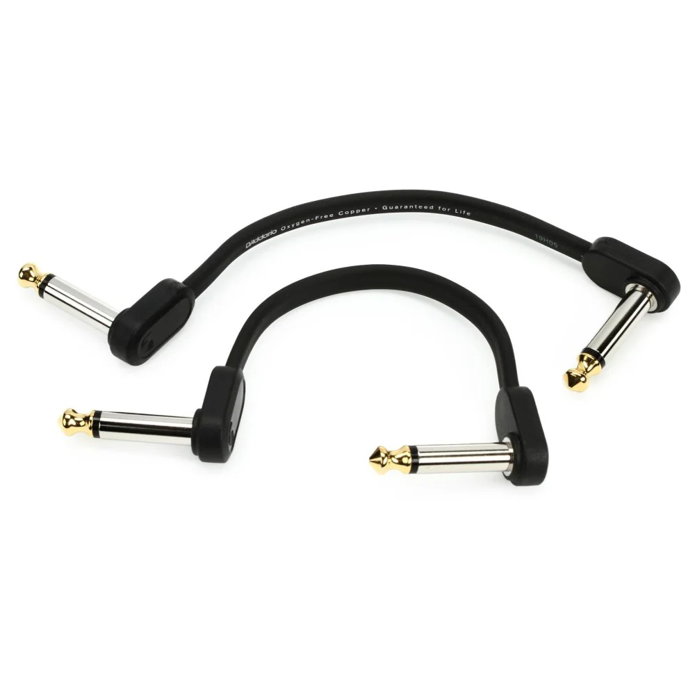 D'Addario PW-FPRR-202 TS Right Angle to Right Angle Flat Patch Cable - 2-inch (1-pair) - Image 3