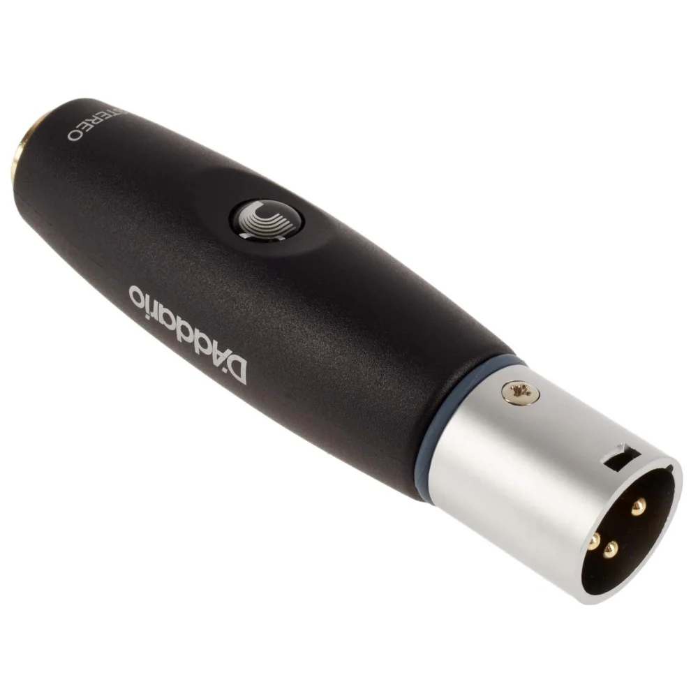 D'Addario PW-P047Z XLR Male to 1/4 inch Female TRS Adapter