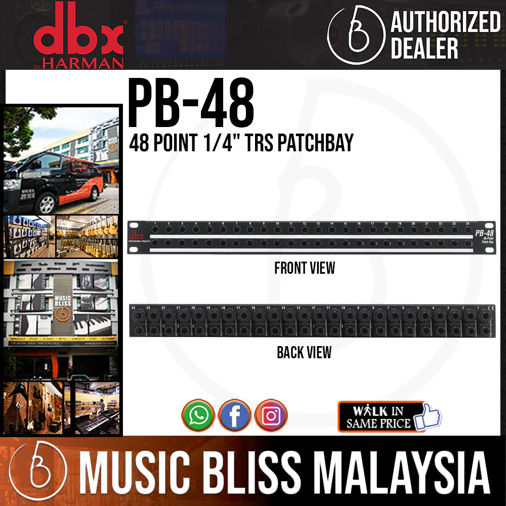 dbx PB-48 48-point 1/4 TRS Balanced Patchbay