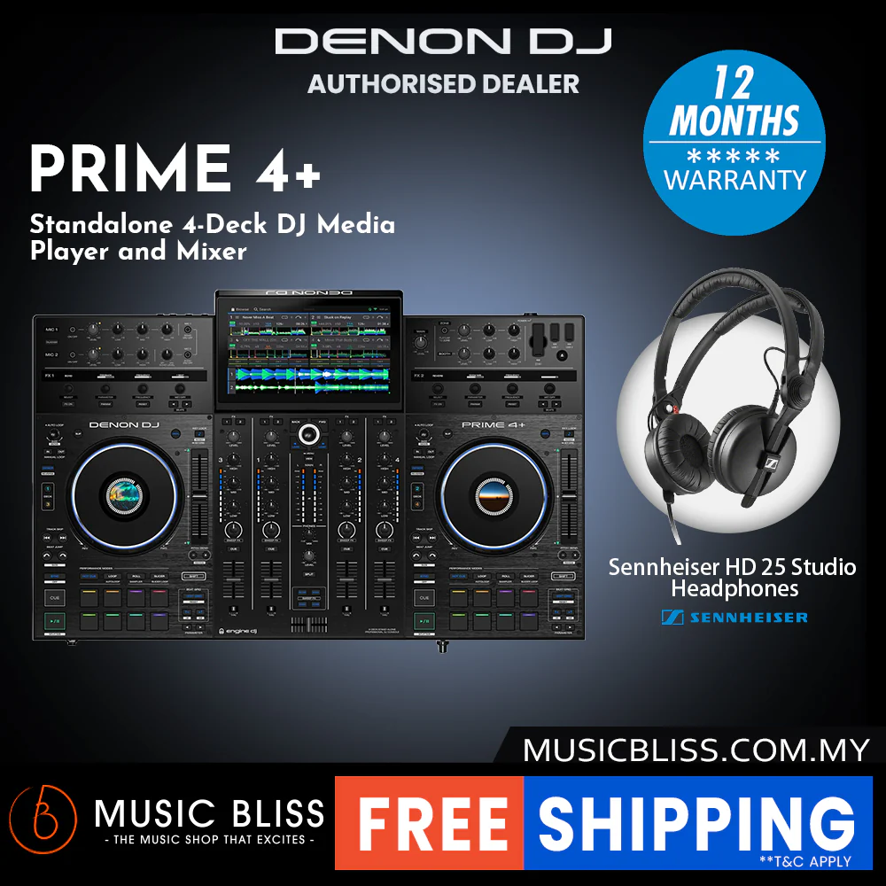 Denon DJ Prime 4+ 4-deck Standalone DJ System - Image 3