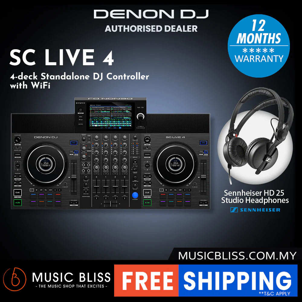 Denon DJ SC Live 4 Standalone DJ Controller - Image 2