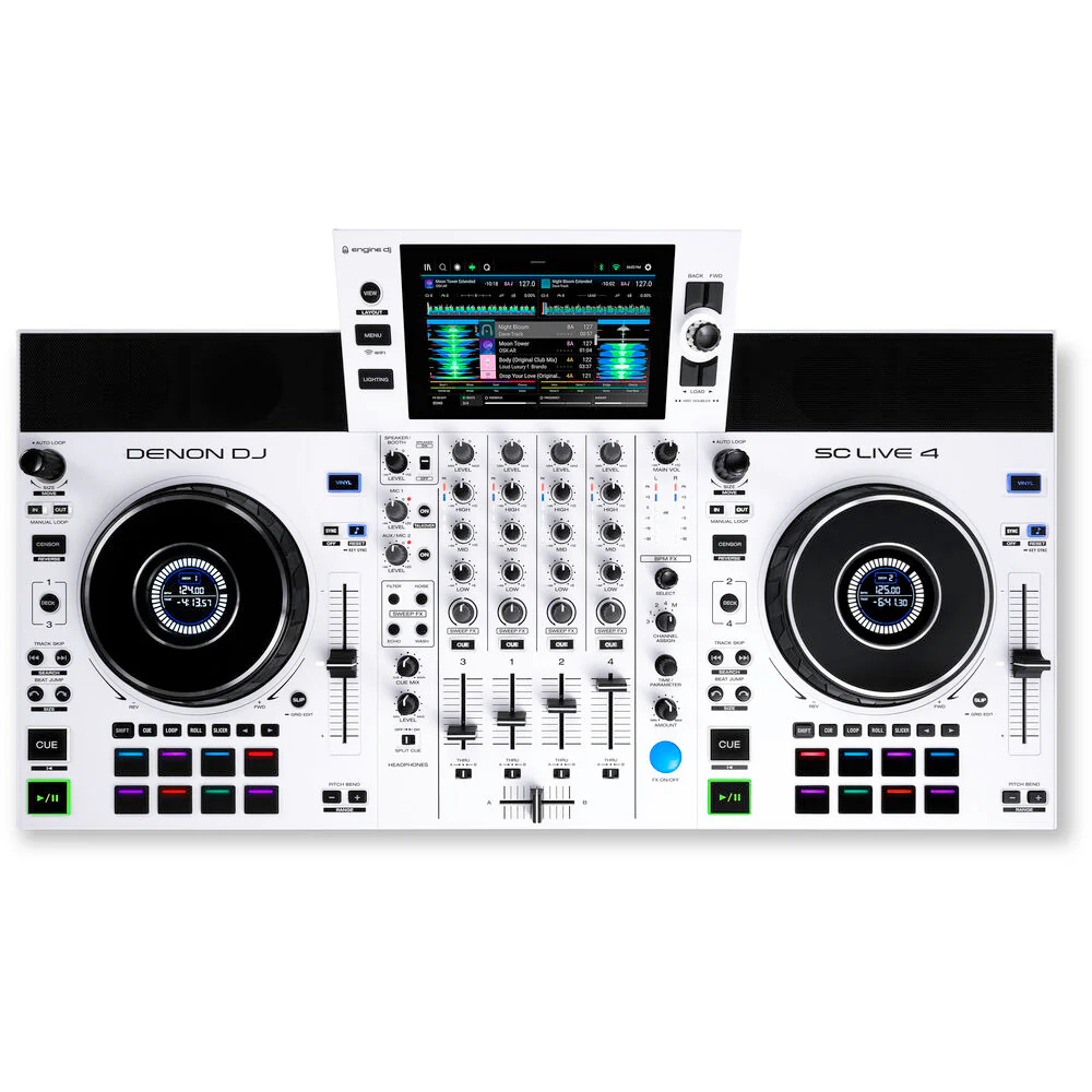 Denon DJ SC Live 4 Standalone DJ Controller - White - Image 4