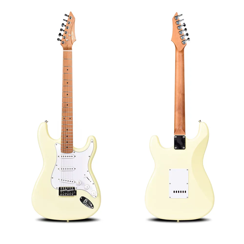 Deviser L-G2S-YL Budget Beginner Electric Guitar – HSS Strat Style Yellow for Rock Kapak - Image 4