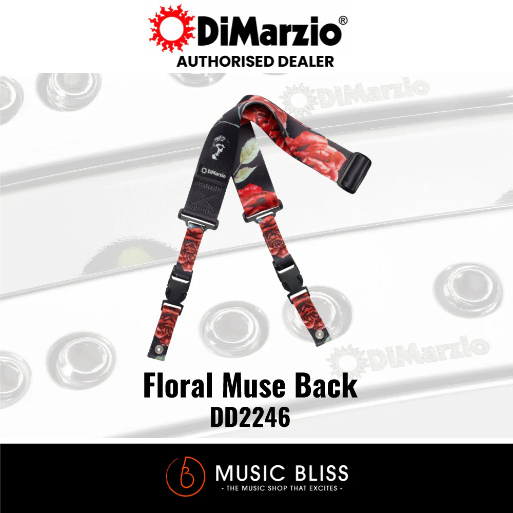 DiMarzio DD2246 Polyphia Cliplock, Rose On Black Design
