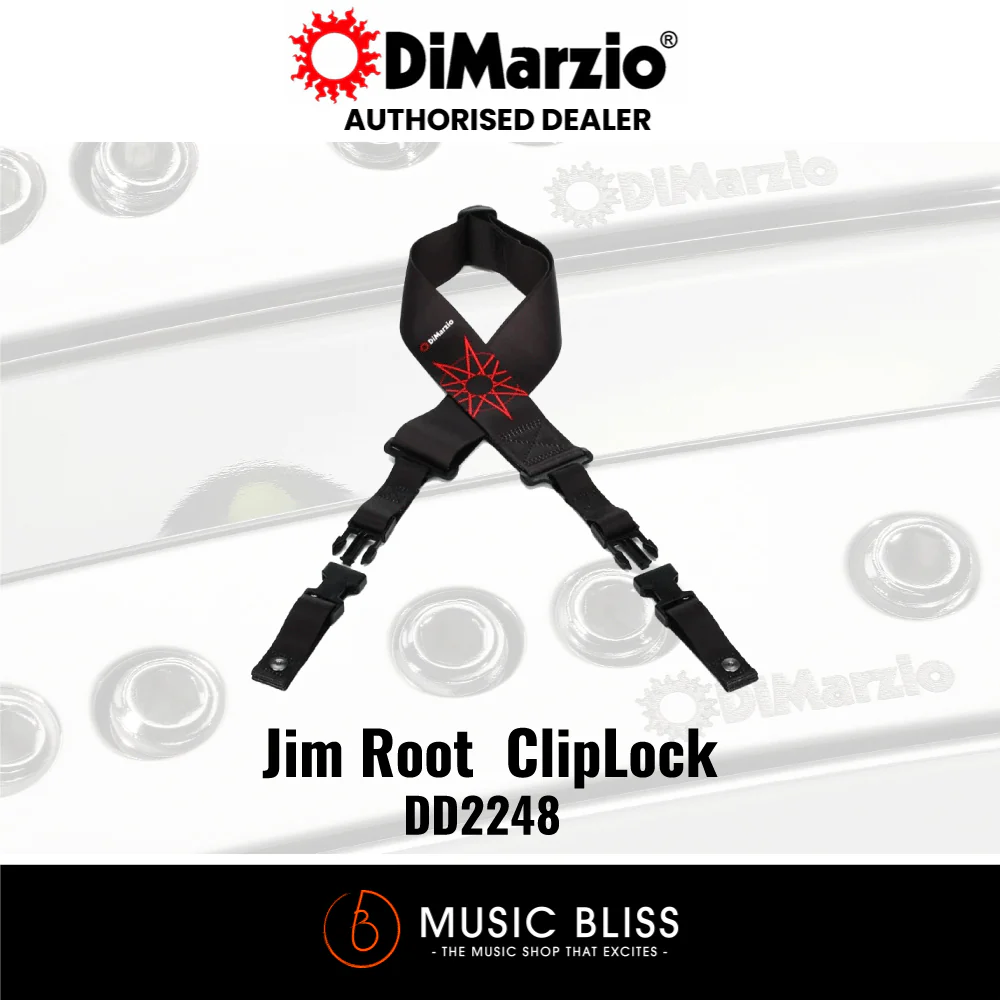DiMarzio DD2248 Jim Root #4 ClipLock Strap - Black