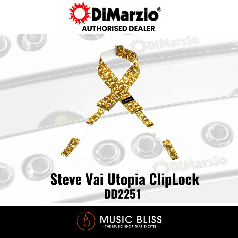 DiMarzio DD2251 Steve Vai Utopia ClipLock Strap - White Gold