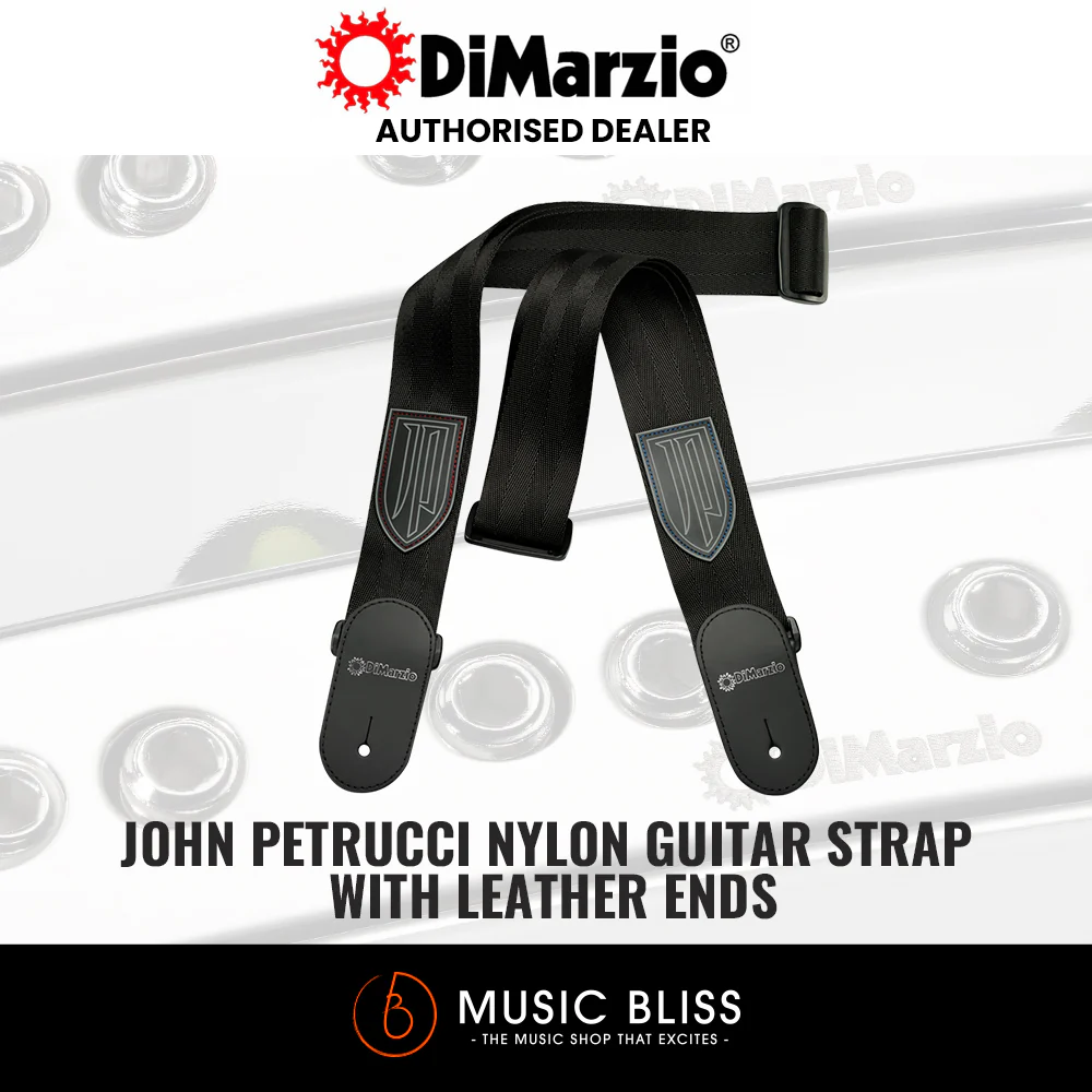 DiMarzio DD3100JPBKBL John Petrucci Strap, Blue Thread