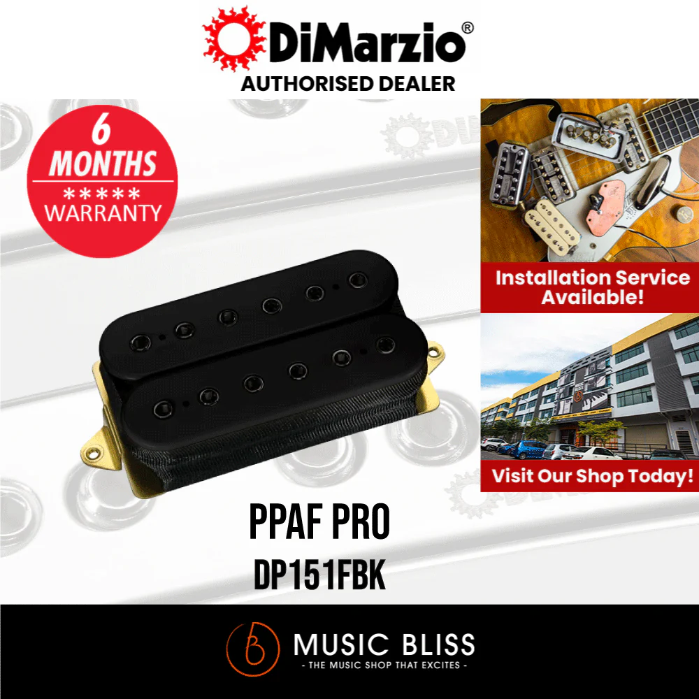 DiMarzio DP151FBK PAF Pro Humbucker Pickup - F-spaced Black
