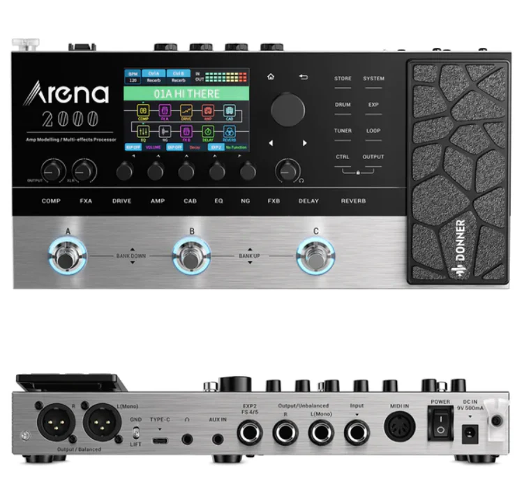 Donner Arena 2000 Multi-Effect Guitar Pedal AMP Modeling Multiple Effects Processor - Image 2