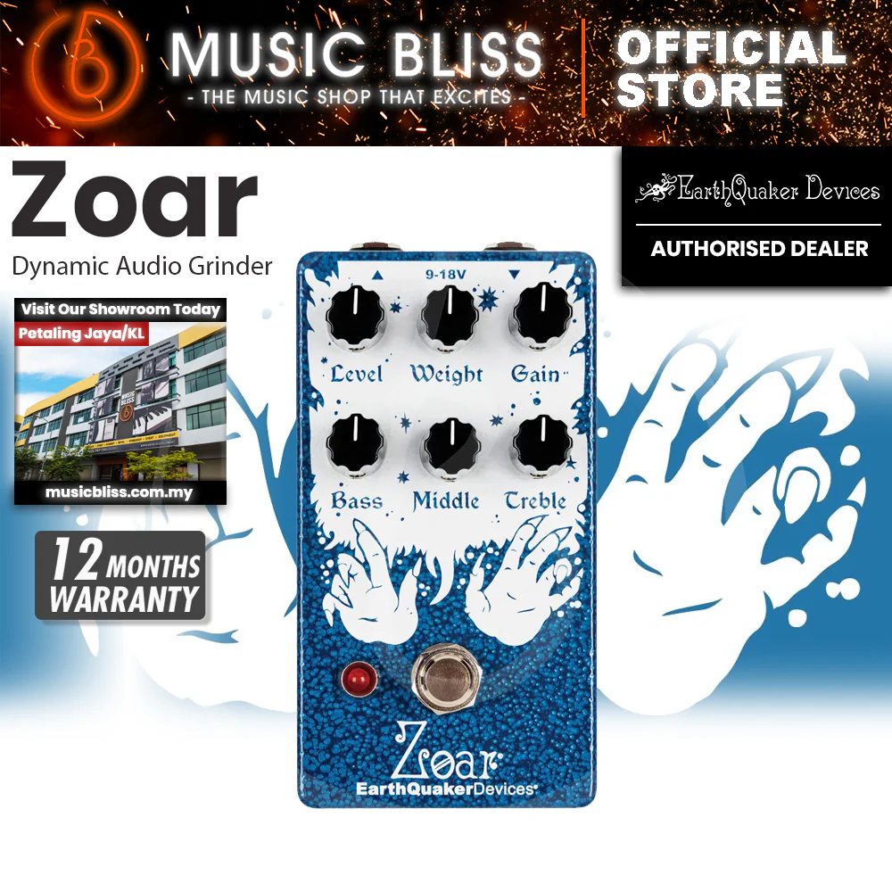 EarthQuaker Devices Zoar Dynamic Audio Grinder Distortion Pedal