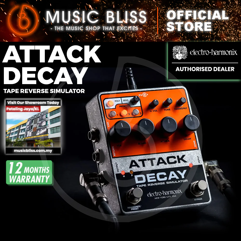 Electro Harmonix Attack Decay Tape Reverse Simulator Pedal