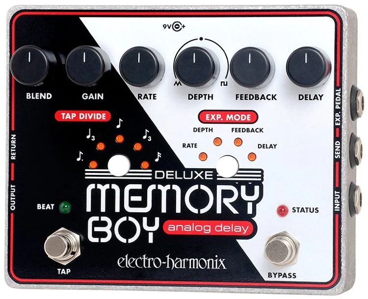 Electro Harmonix Deluxe Memory Boy Analog Delay Pedal with Tap Tempo - Image 2
