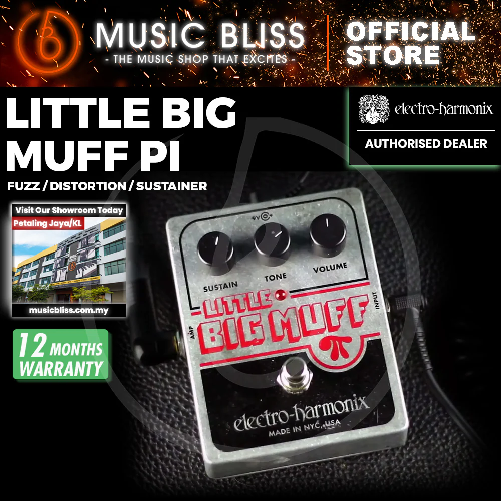 Electro Harmonix Little Big Muff PI Distortion Guitar Effects Pedal