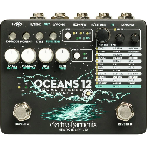 Electro Harmonix Oceans 12 Dual Stereo Reverb Pedal - Image 2
