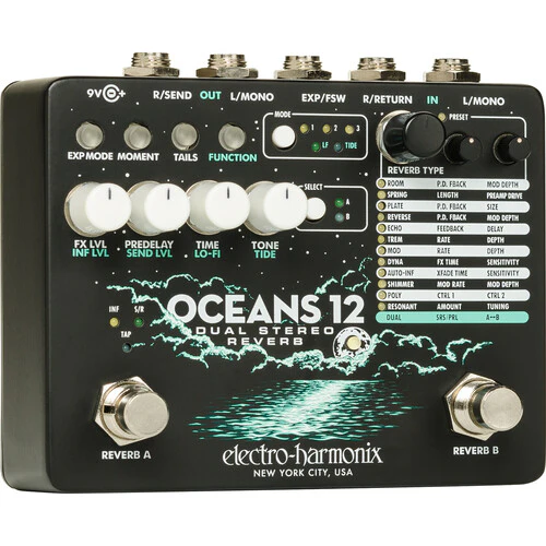 Electro Harmonix Oceans 12 Dual Stereo Reverb Pedal - Image 3