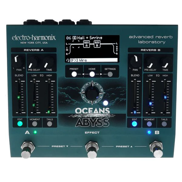 Electro Harmonix Oceans Abyss Dual Stereo Reverb Pedal - Image 2