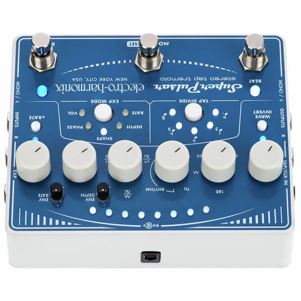 Electro Harmonix Super Pulsar Stereo Tap Tremelo Guitar Effects Pedal - Image 4