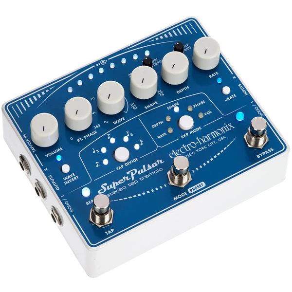 Electro Harmonix Super Pulsar Stereo Tap Tremelo Guitar Effects Pedal - Image 6