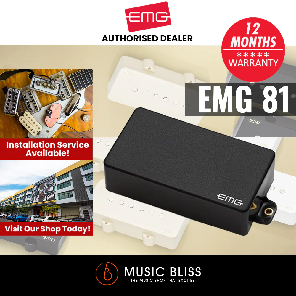EMG 81 Active Ceramic Humbucker Guitar Pickup - Black