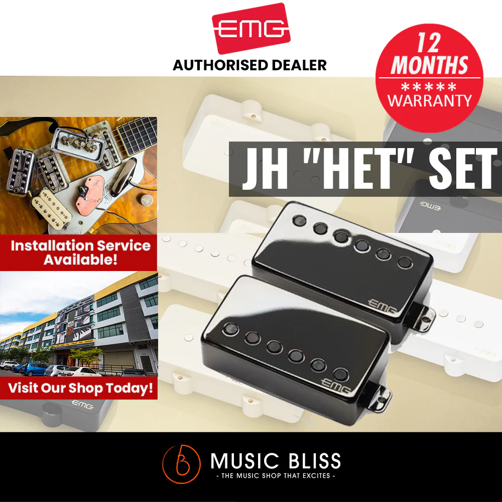 EMG Jhset Custom James Hetfield Signature Pickup Set - Black Chrome