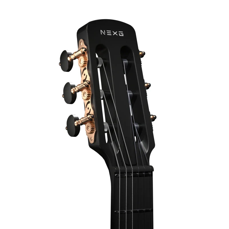 Enya NEXG2 Carbon Fiber Smart Guitar, Nylon - Black - Image 3