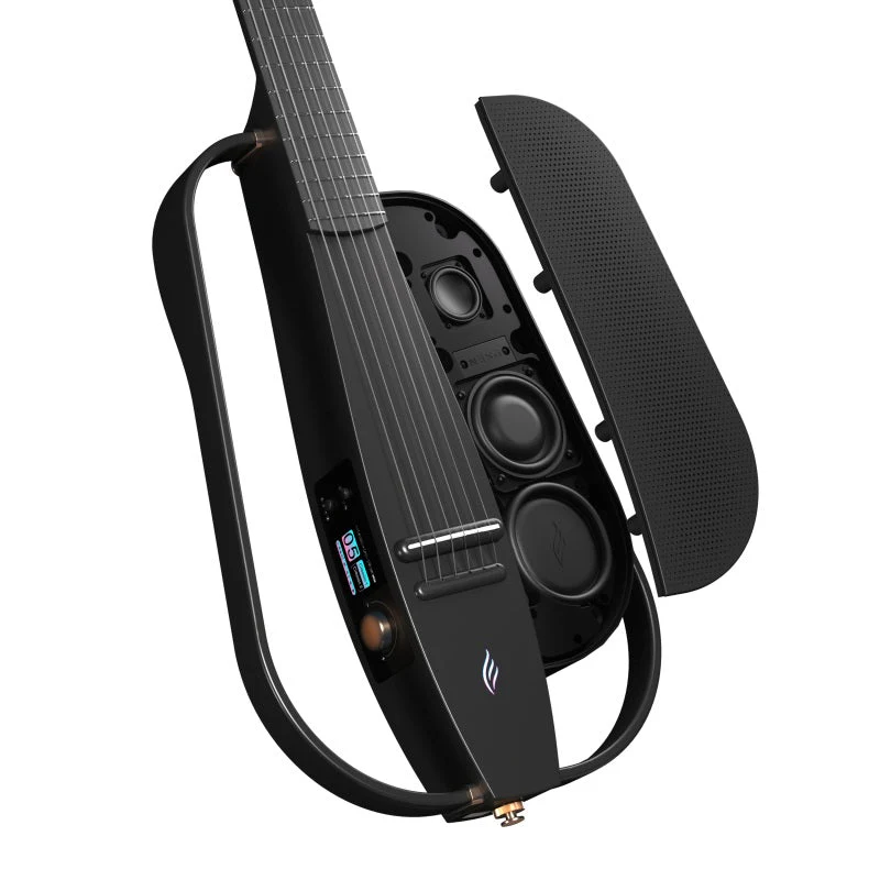 Enya NEXG2 Carbon Fiber Smart Guitar, Nylon - Black - Image 4
