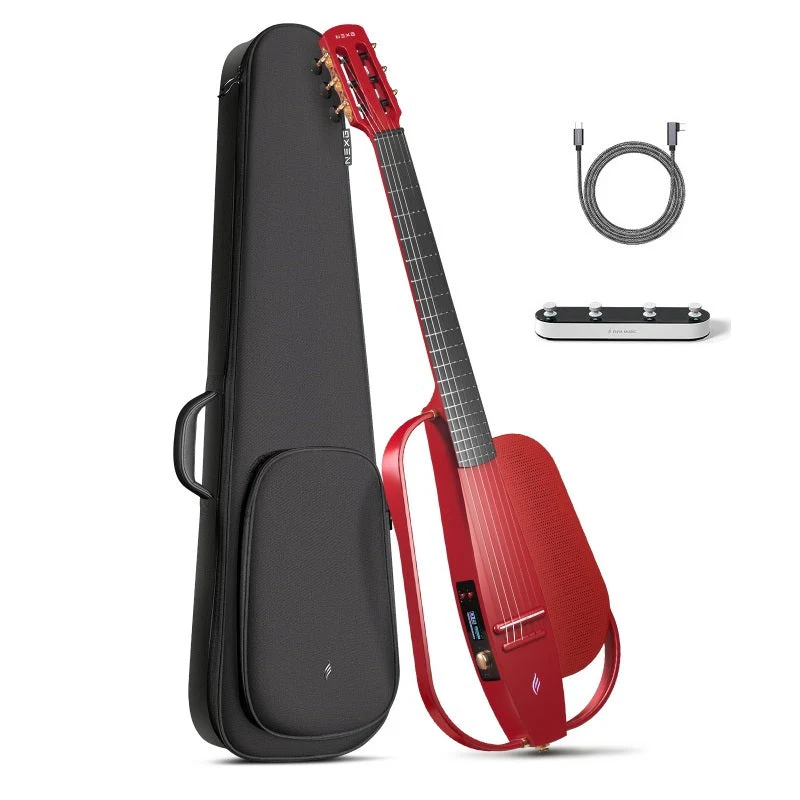 Enya NEXG2 Carbon Fiber Smart Guitar - Red - Nylon - Image 2