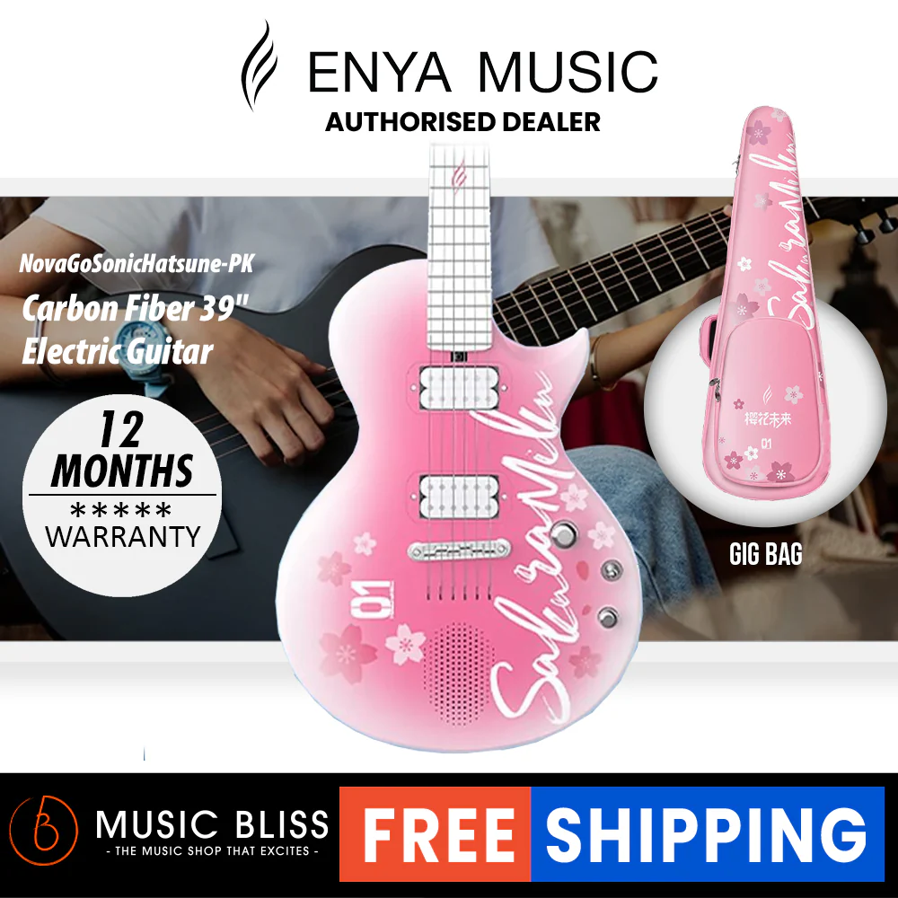Enya Nova Go Sonic Hatsune Miku Edition Electric Guitar - Pink