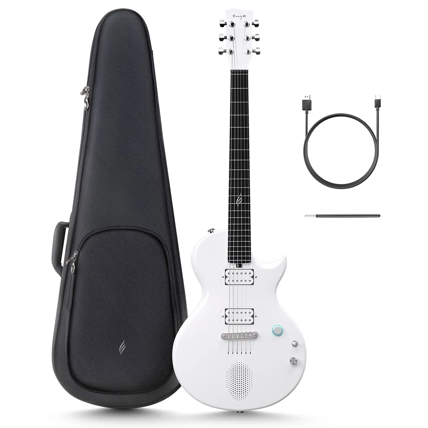 Enya Nova Go Sonic Electric Guitar - White - Image 2