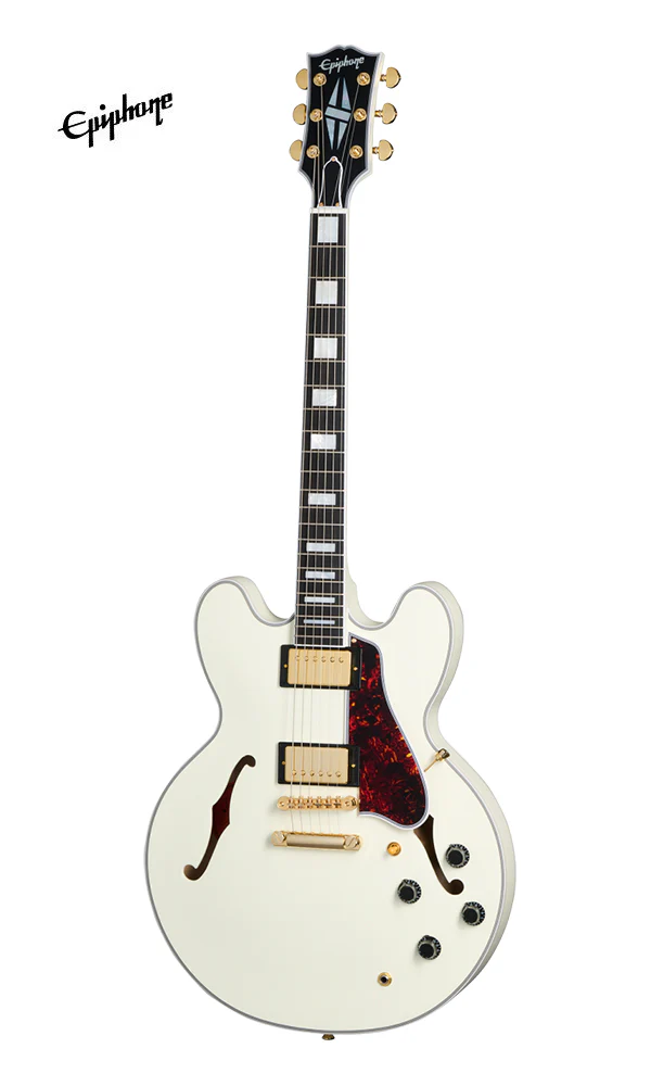 (Epiphone Inspired by Gibson Custom) Epiphone 1959 ES-355 Semi-Hollowbody Electric Guitar - Classic White - Image 2