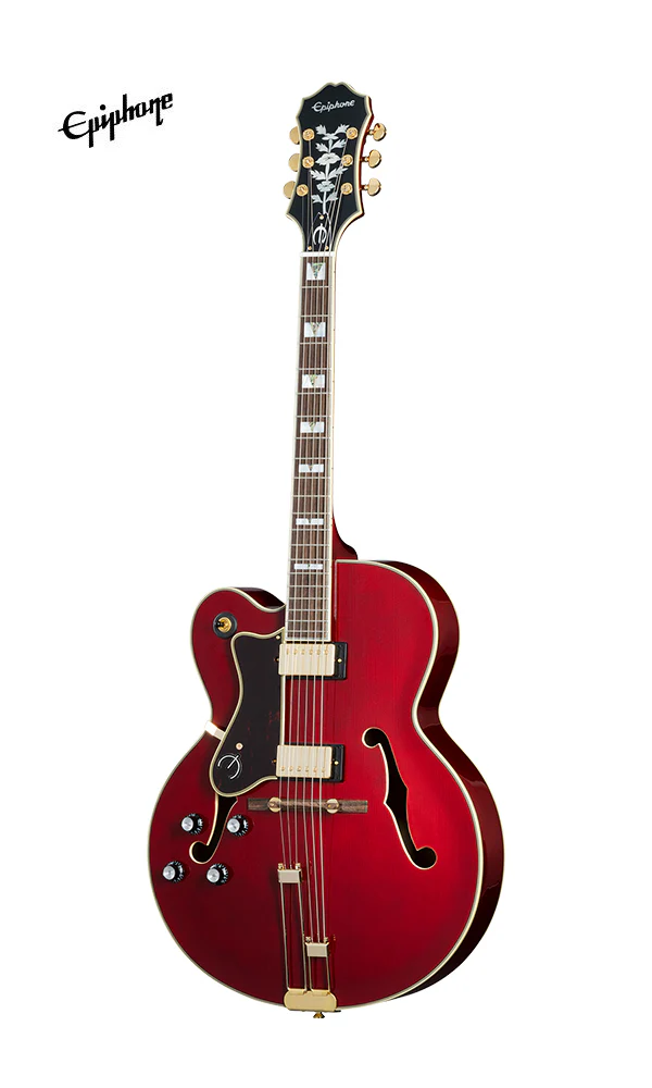 Epiphone Broadway Hollowbody Left-handed Electric Guitar - Wine Red - Image 2