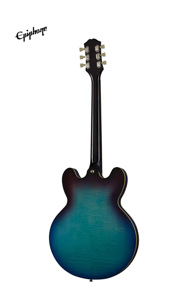 Epiphone ES-335 Figured Semi-Hollowbody Electric Guitar - Blueberry Burst - Image 3