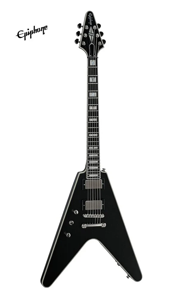 Epiphone Flying V Prophecy Left-handed Electric Guitar - Aged Jet Black Metallic - Image 2