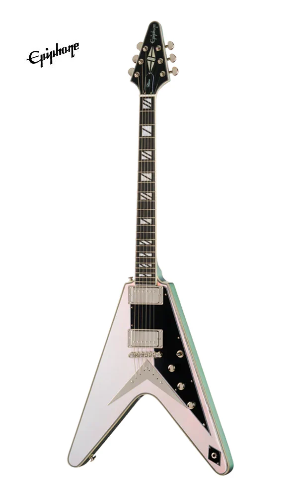 Epiphone Futura Flying V Custom Electric Guitar - Quicksilver Shift - Image 2