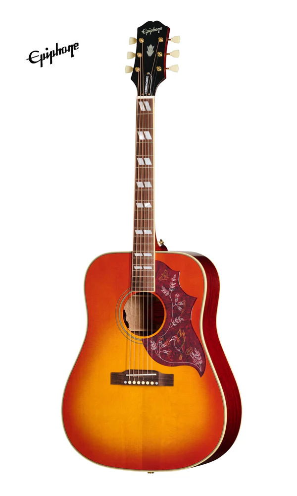 Epiphone Hummingbird Standard Left-Handed Acoustic-Electric Guitar - Cherry Sunburst - Image 2
