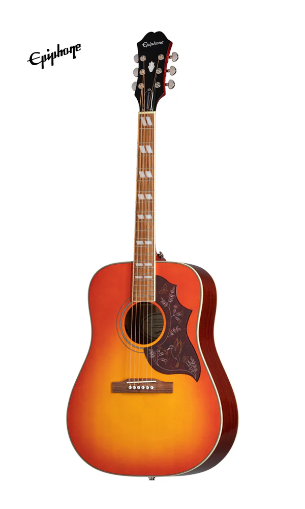 Epiphone Hummingbird Studio Acoustic-Electric Guitar - Faded Cherry Sunburst - Image 2