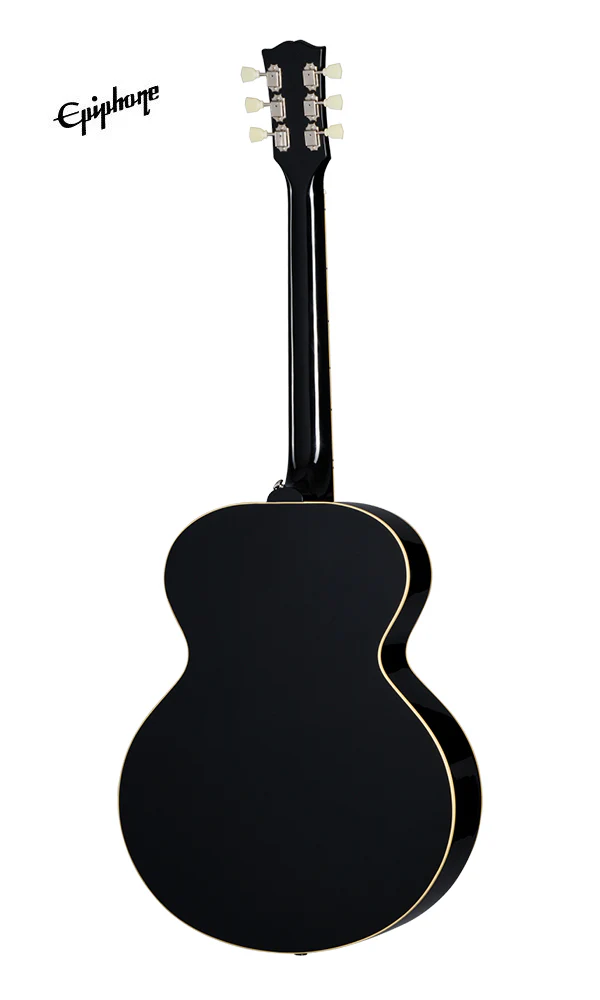 (Epiphone Inspired by Gibson Custom) Epiphone J-180 LS Acoustic-Electric Guitar - Ebony - Image 3